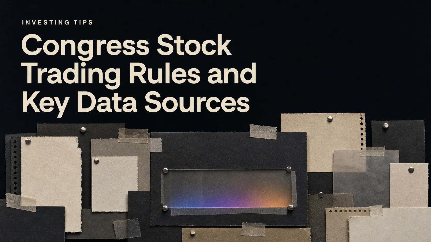 Congress Stock Trading Rules and Key Data Sources