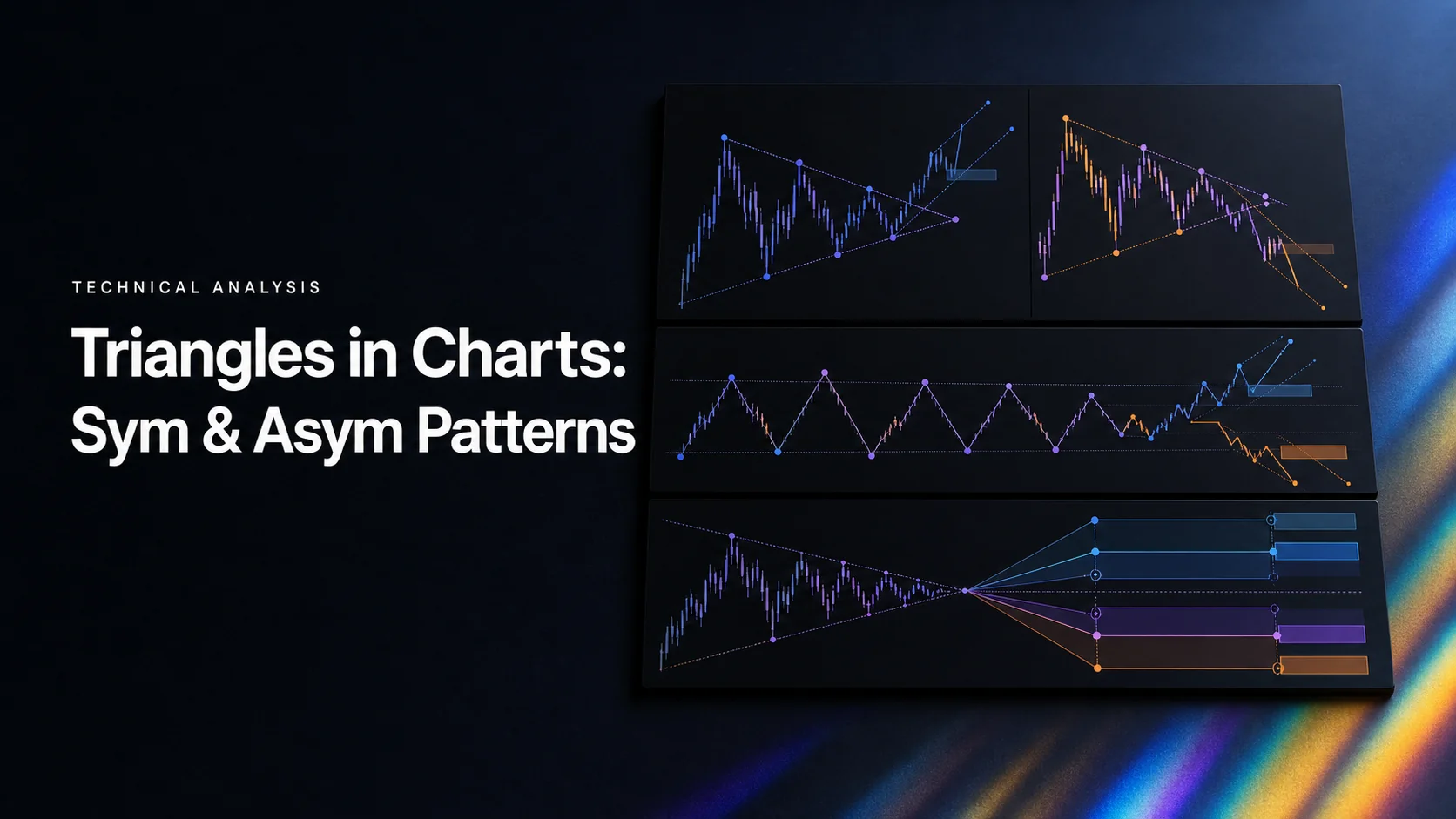 Triangles in Charts: Sym & Asym Patterns