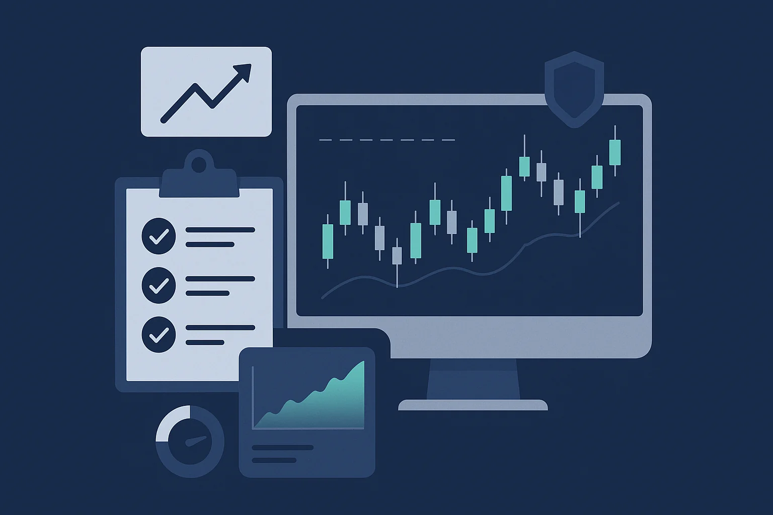 Infographic of competition rules and scoring: virtual account, drawdown limits, activity requirements and performance metrics