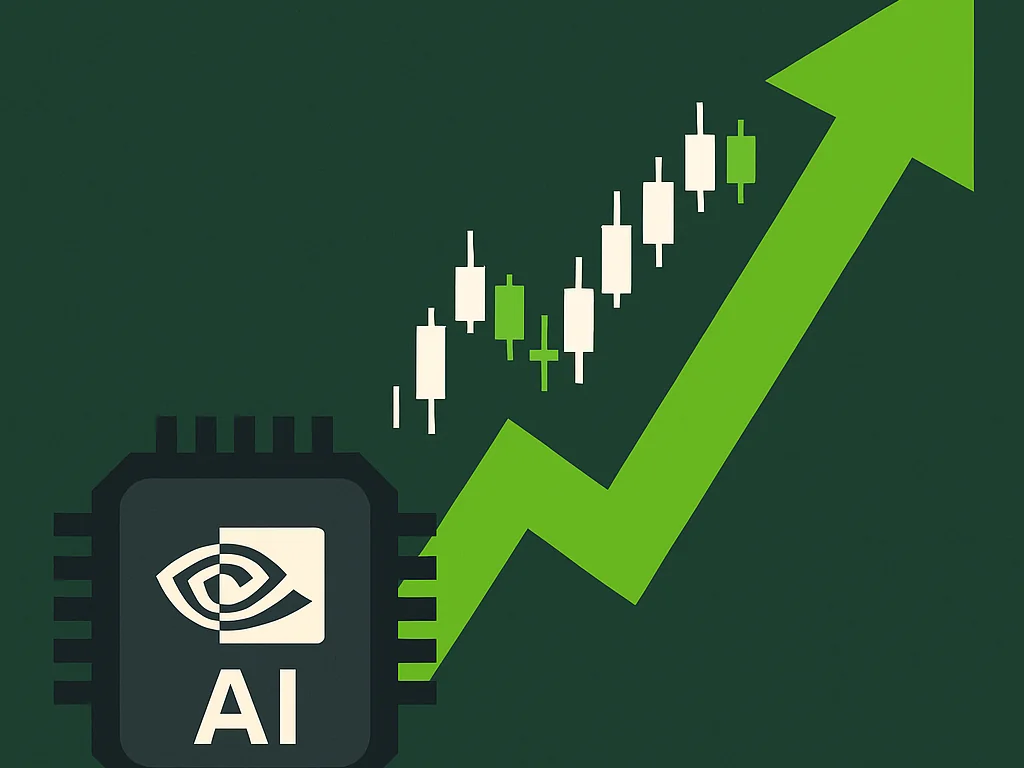 Illustration of a stock chart with support and resistance zones marked