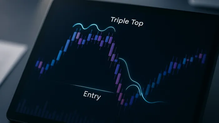 Triple Top Pattern Double Confirmation Entry
